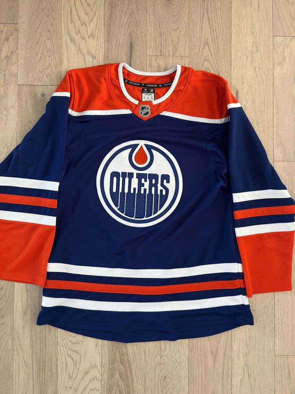 Edmonton Oilers Fanatics Premium Home Jersey Size 52